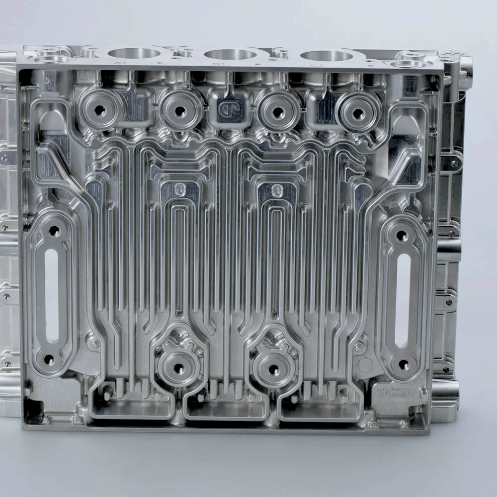 Aluminium avionics chassis with pockets and threaded holes
